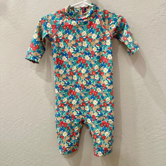 Baby Boden Floral Rashguard Swimsuit - Picture 1 of 8
